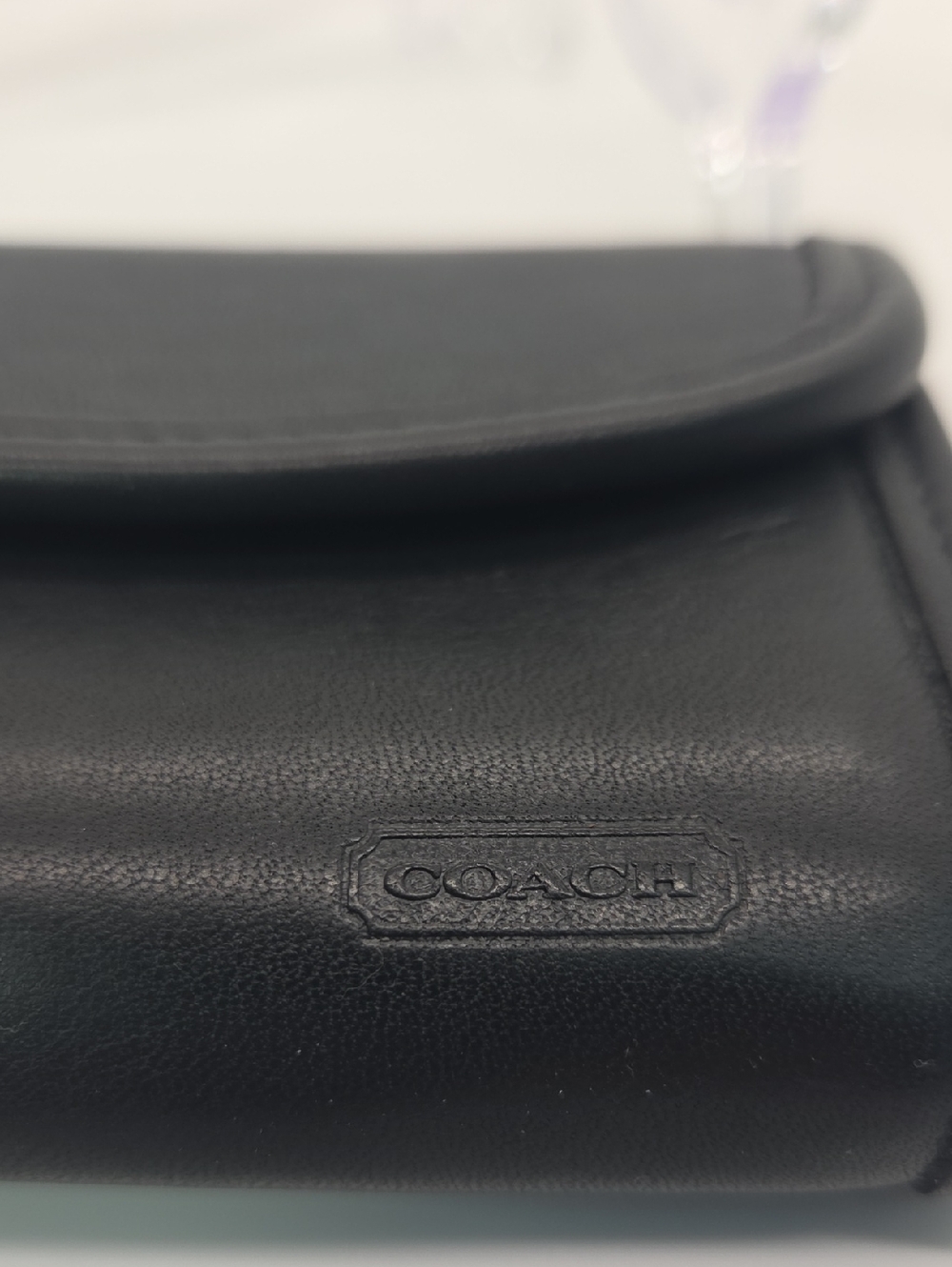Coach Vintage Black Leather Multifunction Pouch Wallet with Gold Keychain #7219 - Picture 2 of 16